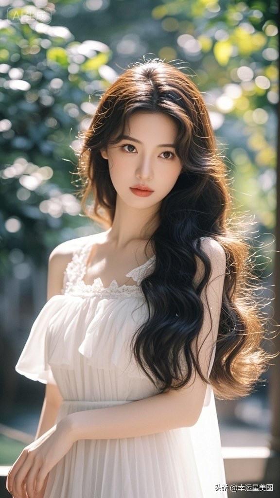 阳光下的温柔少女，散发着自然的美✨