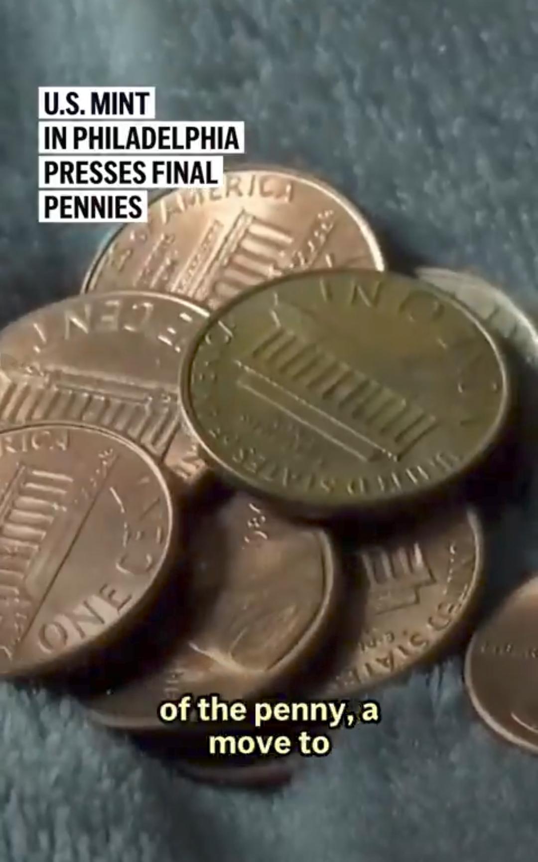 美国铸币局于周三停止了1美分硬币（便士）的生产。此举一是为了省钱——铸造一枚便士