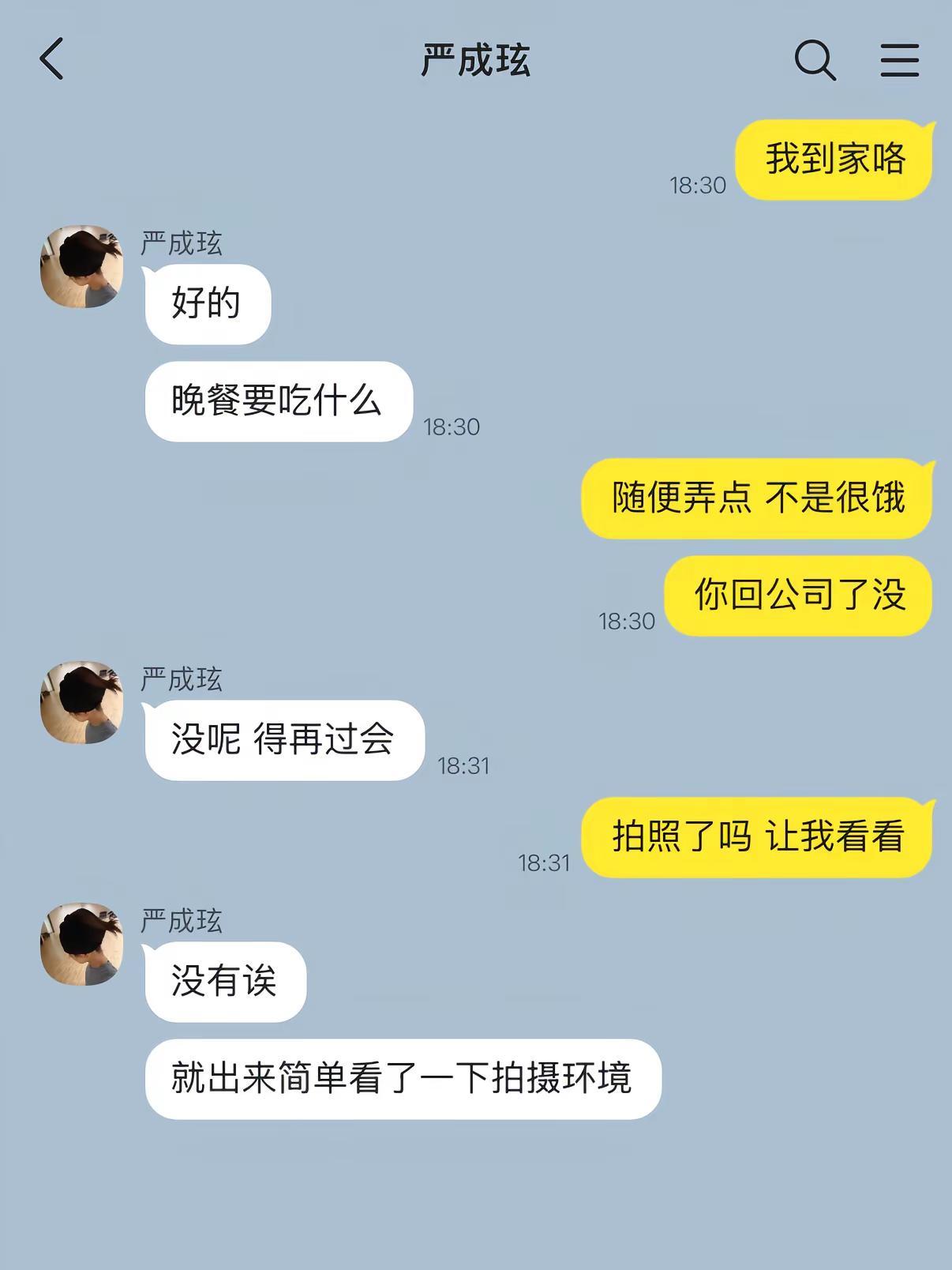 和某人谈恋爱后…ooc致歉 严成玹 捡手机文学 聊天记录