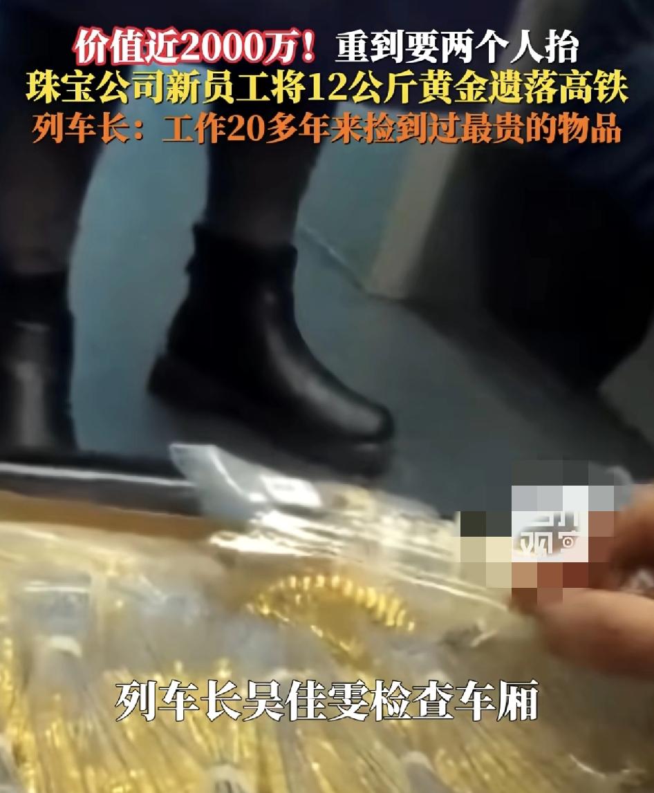 广东惠州开往上海的一趟高铁列车上，列车长在车到站时检查车上物品时，发现一个黑色行