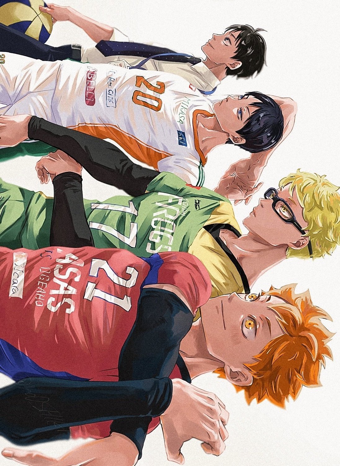 排球少年  成年一年级组！！  绘：no0_SHIKI  