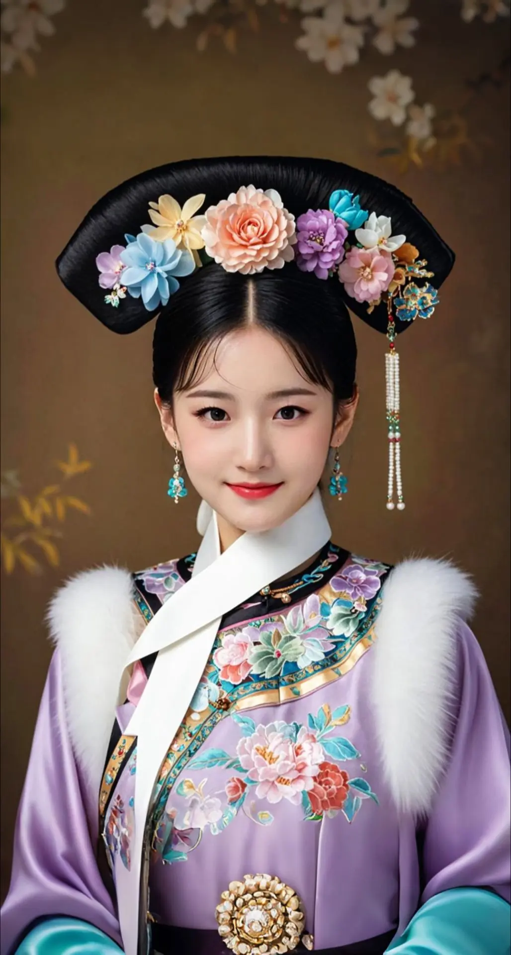 AI扩图 AI旗装佳人颜
