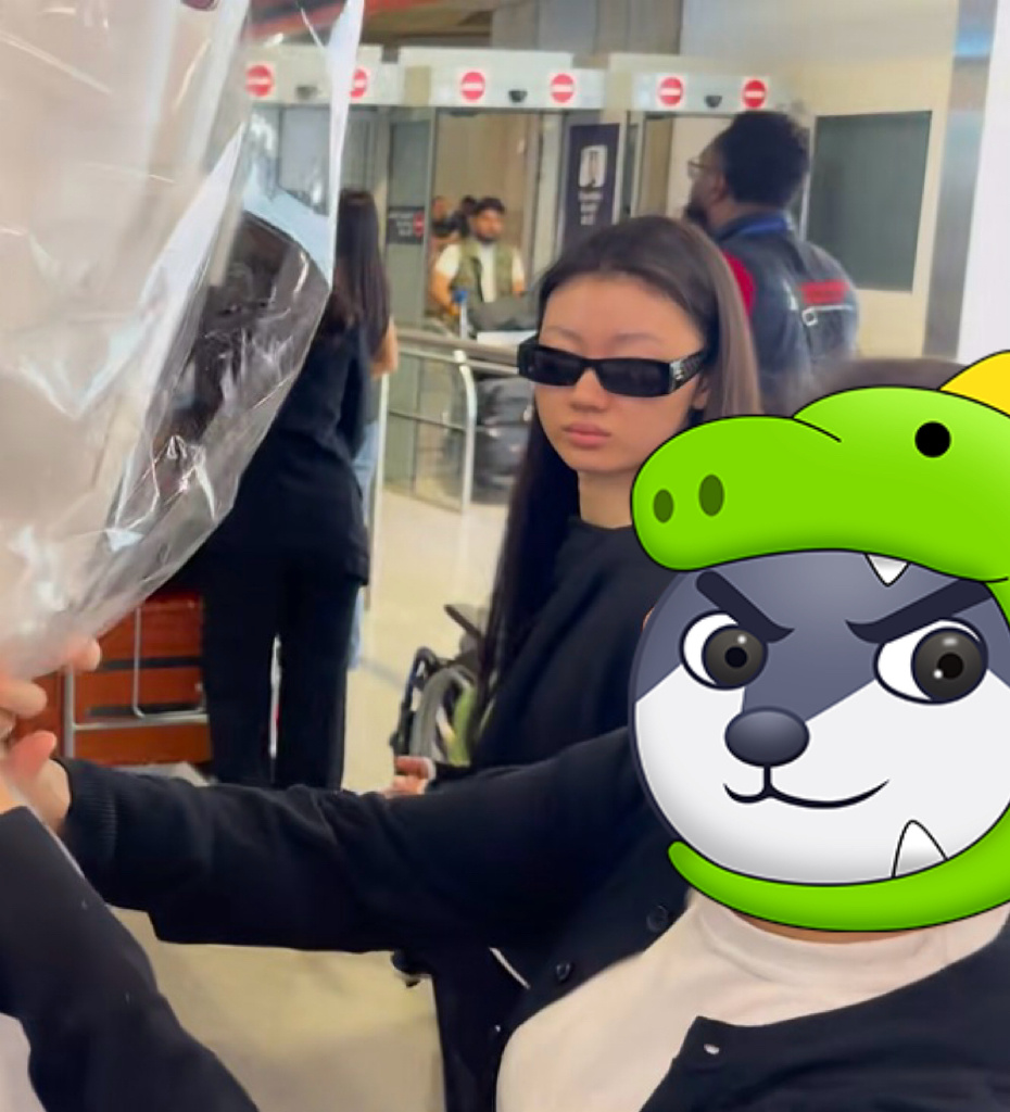 噗 潦草小比格 感觉单依纯刚从飞机上睡醒被薅起来 