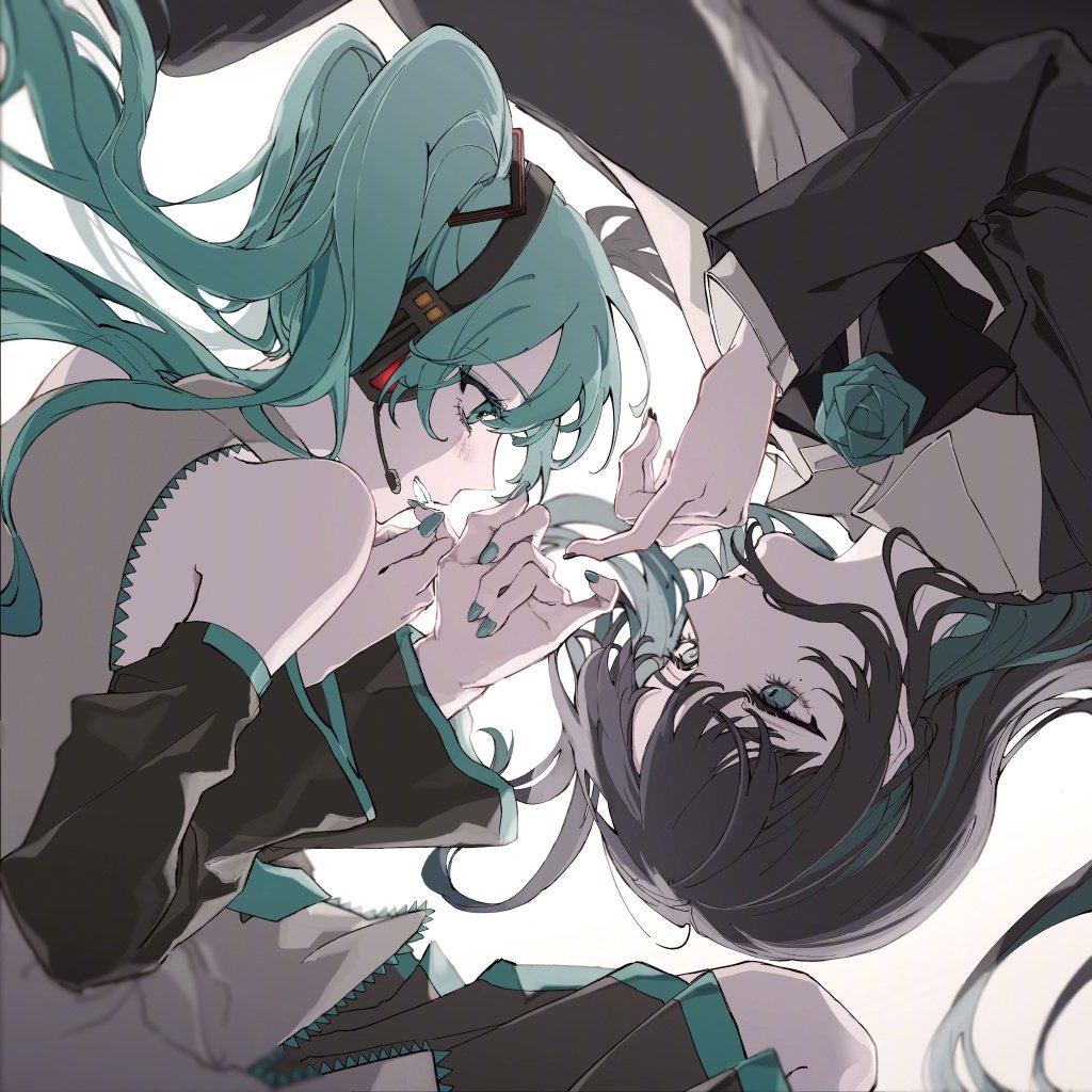 初音未来 ｘ ado 官方联动插画今天是初音未来的生日#初音未来##初音未来[超