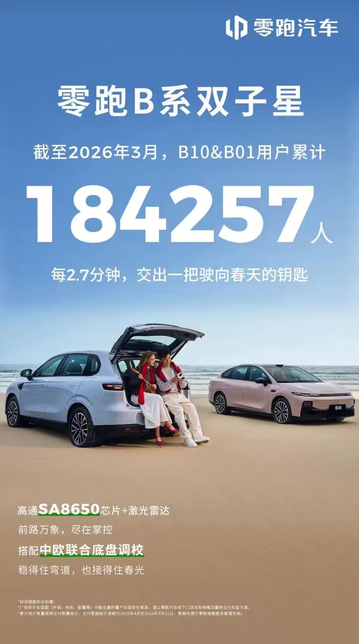 零跑B系卖了那么多？
刚刚刷到零跑最新发布的公告，B10和B01这两台车，加起来