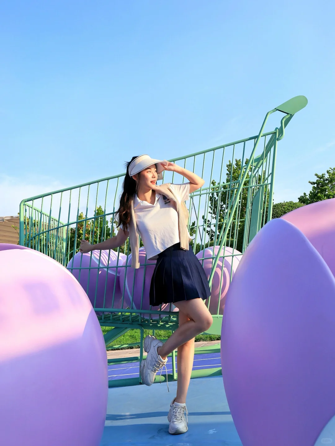 网球女孩出街🎾巴黎奥运同款紫色跑道太好拍