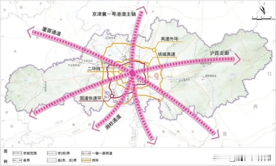 长沙大四环要来了！
目前长沙有三环线，随着城市发展空间更大，修建更大的环线成了当