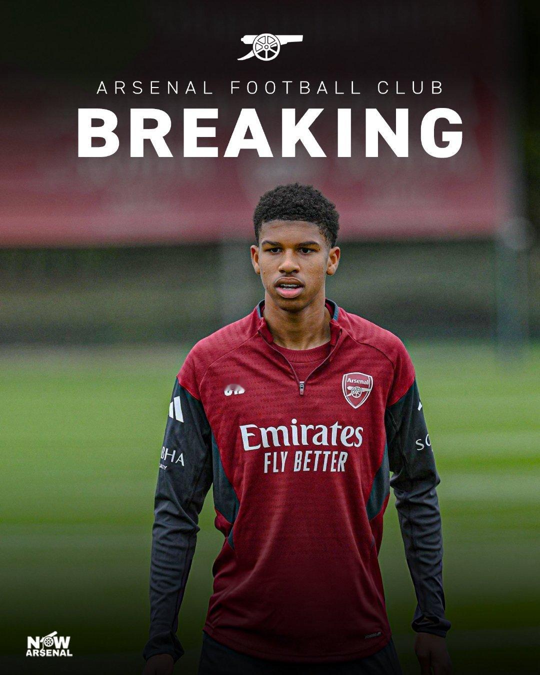 17岁小将安德烈·哈里曼-安努斯昨天与阿森纳一线队一起训练，备战明天的欧冠比赛。