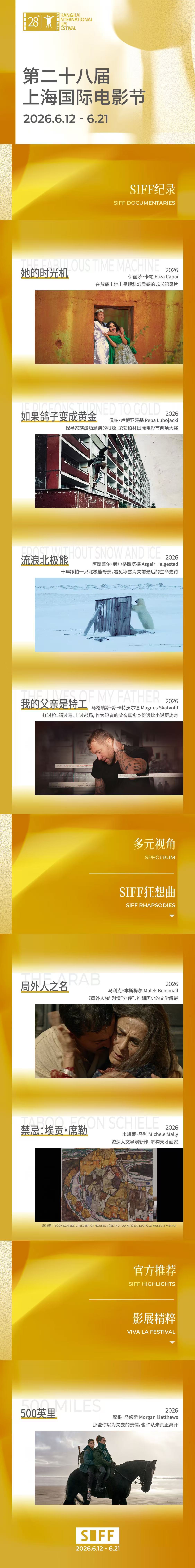 【SIFF展映片单-SIFF纪录+多元视角+官方推荐】上海国际电影节片单发布  