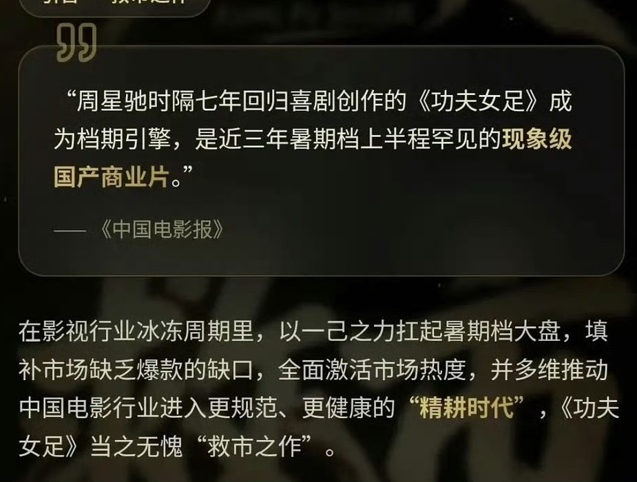 ：《功夫女足》，当之无愧的“救市之作”