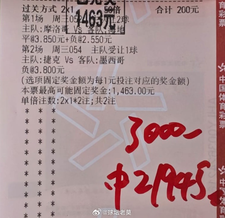 避开大热陷阱，精准捕捉冷门，2串1高赔顺利爆单！分析到位，冷门全部拿下。摩洛哥v