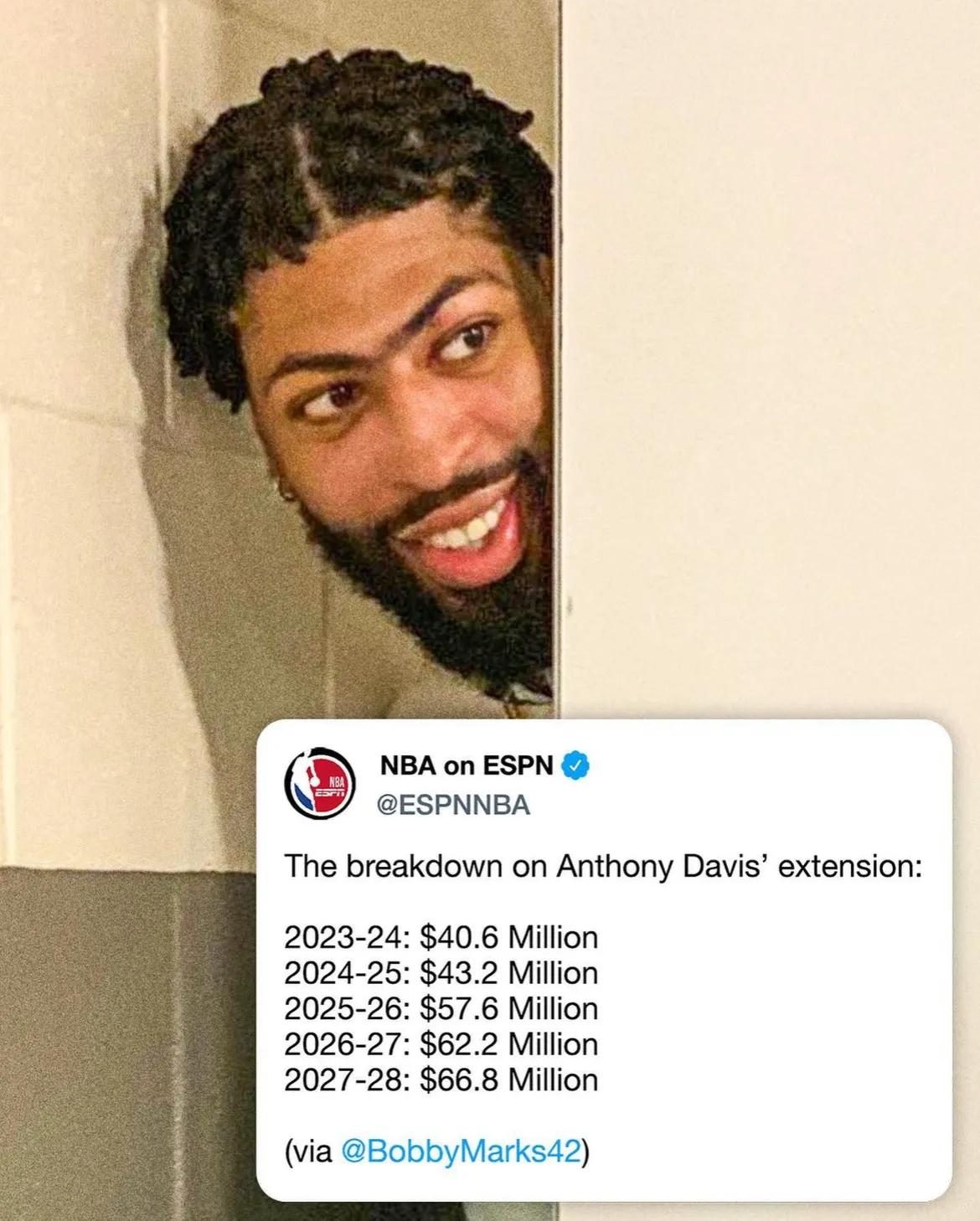 这是纸吗？是值钱还是通货？浓眉接下来的年薪平均6200万美元，NBA最高！
最新