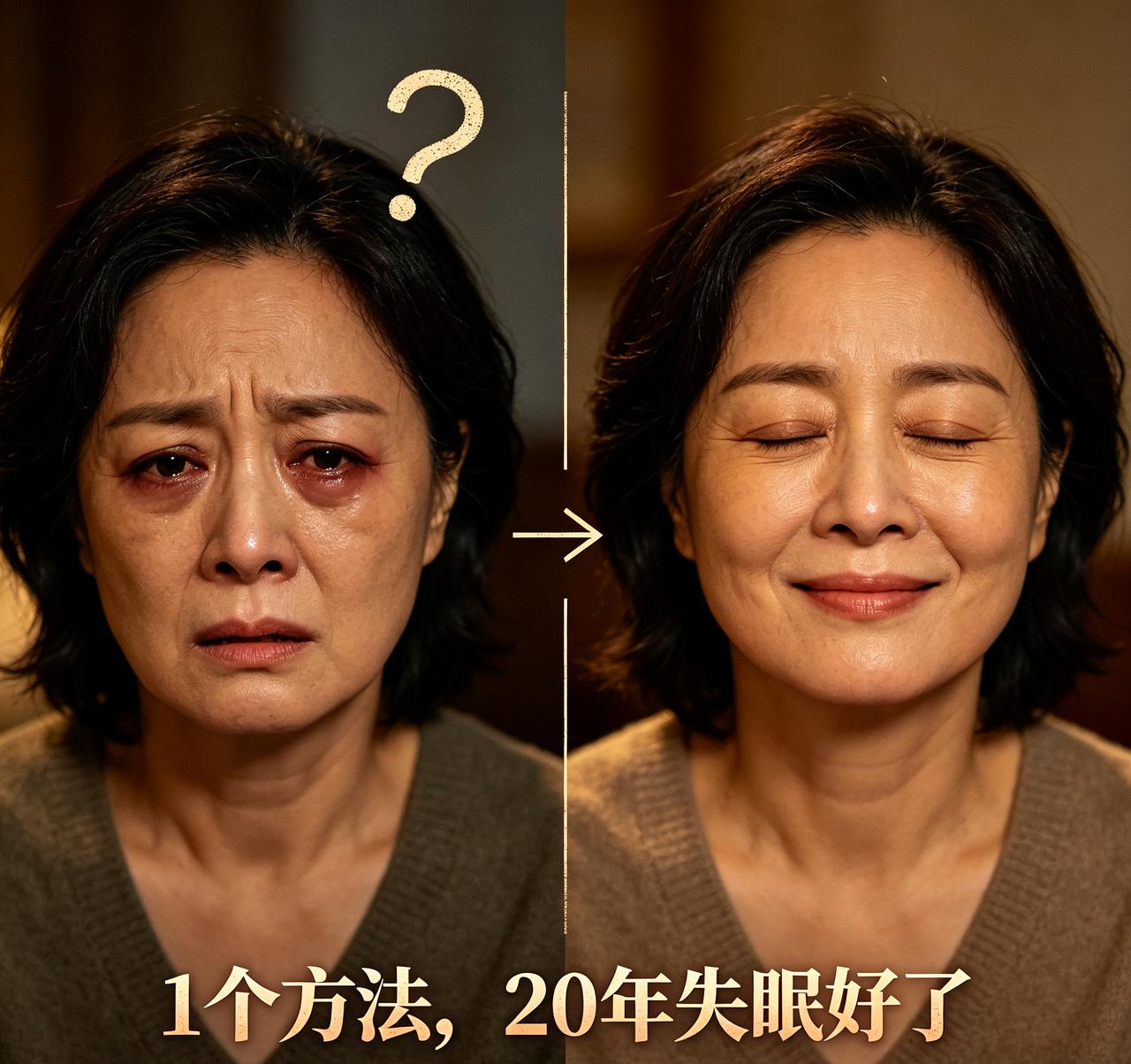 我失眠20年，试了100种方法，最后发现：
你睡不着，就是因为太想睡着了。
三甲