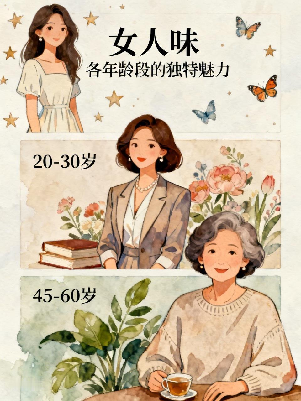 什么年龄段的女人最有女人味? 
20 - 30岁的女人，青春灵动，充满了鲜活感，