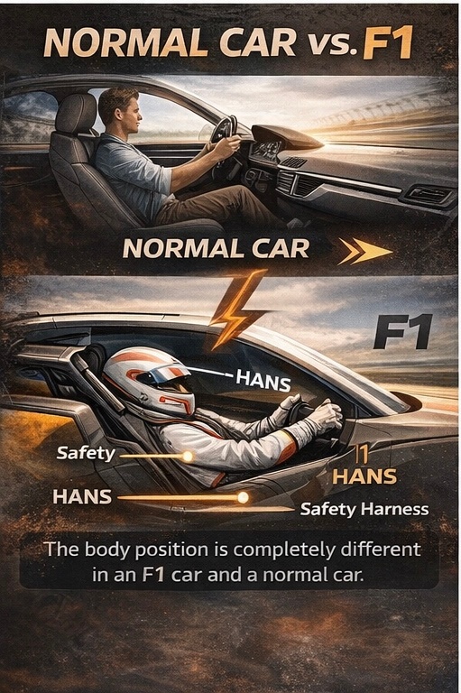 F1赛车为什么躺着开汽场全开 很多人第一次看F1，都会有同一个疑问：为什么F1车