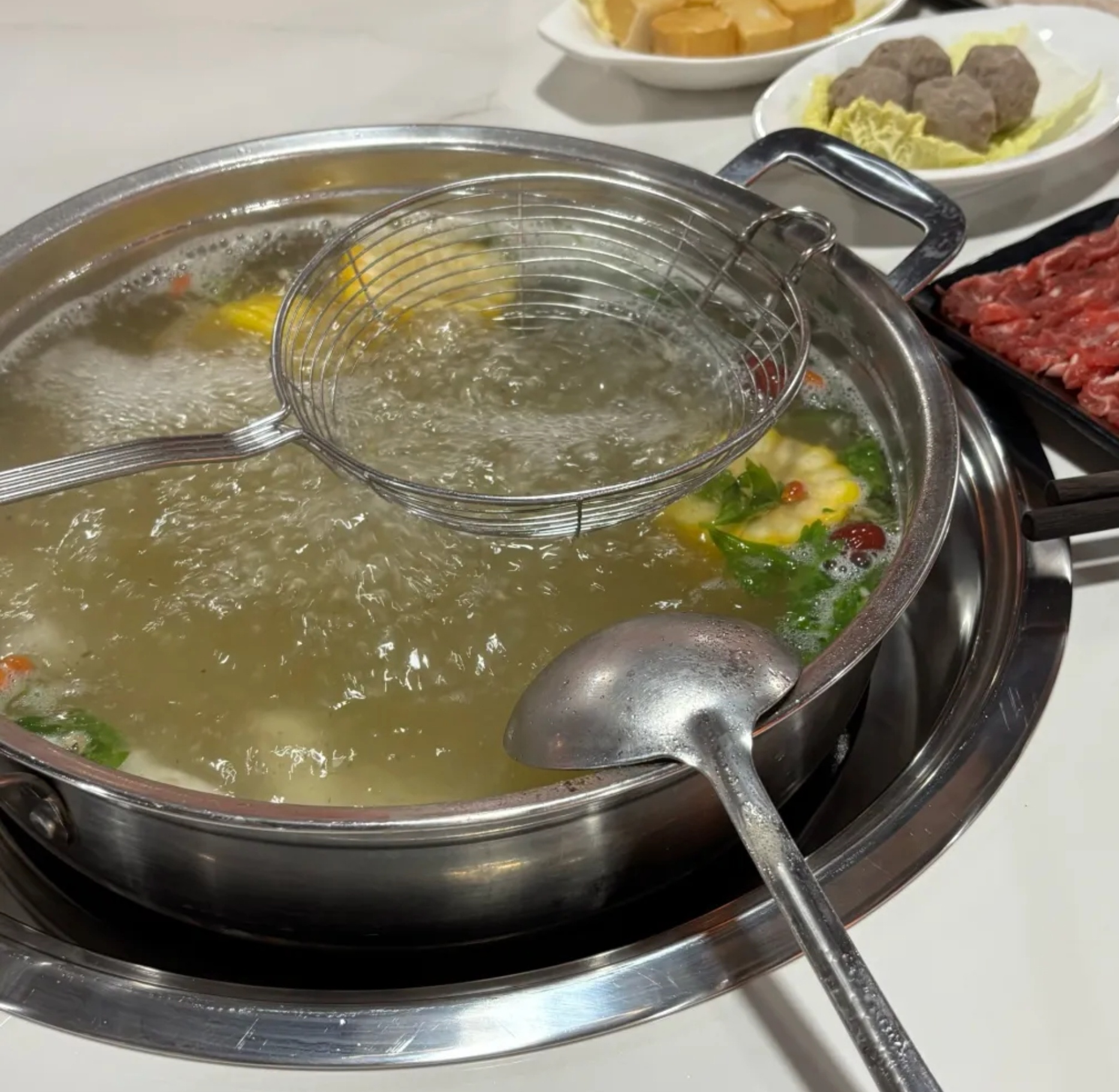 牛肉是现切的，非常好吃😋 ​​​