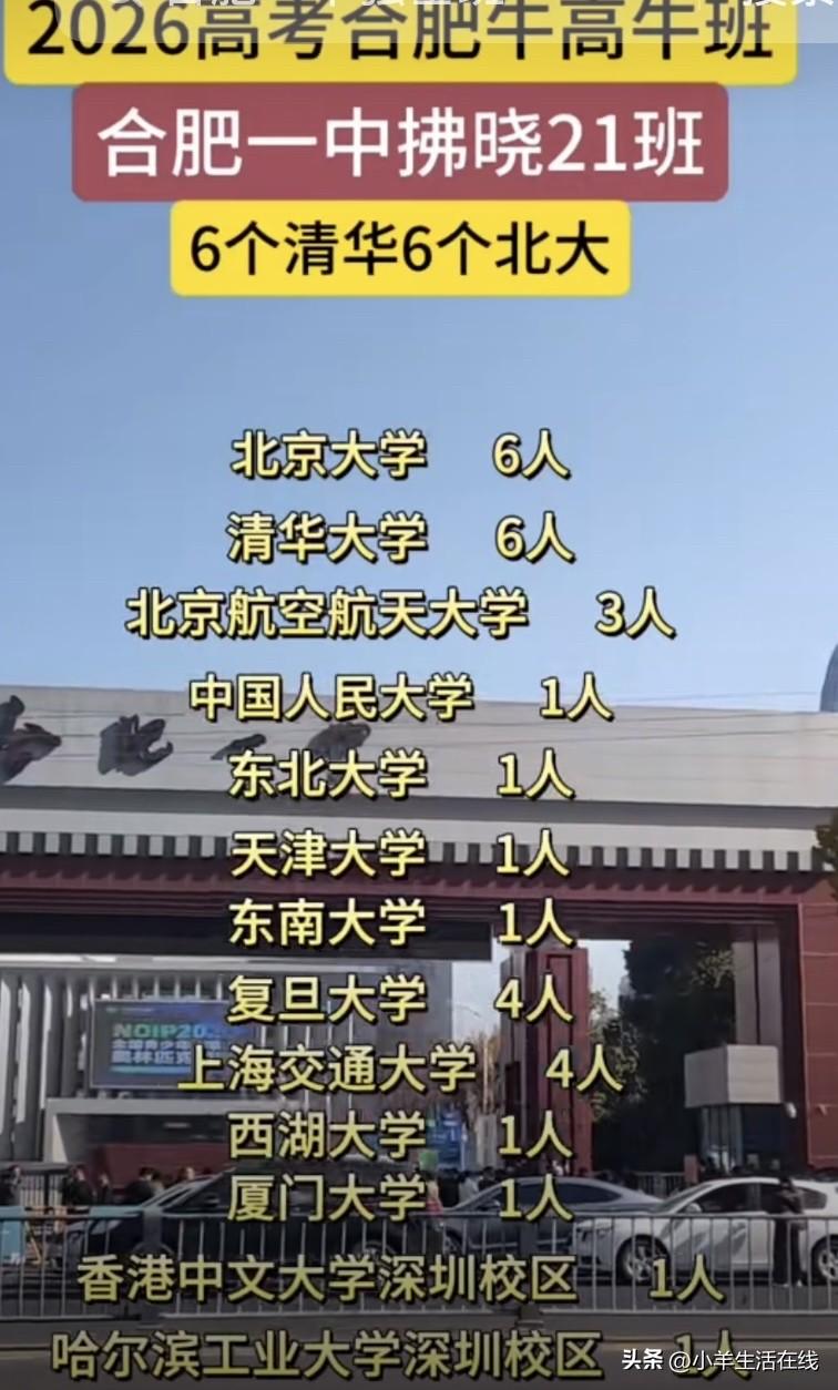 合肥一中拂晓21班有多强？50多人的班级走出12位清北

刷到合肥一中拂晓21班