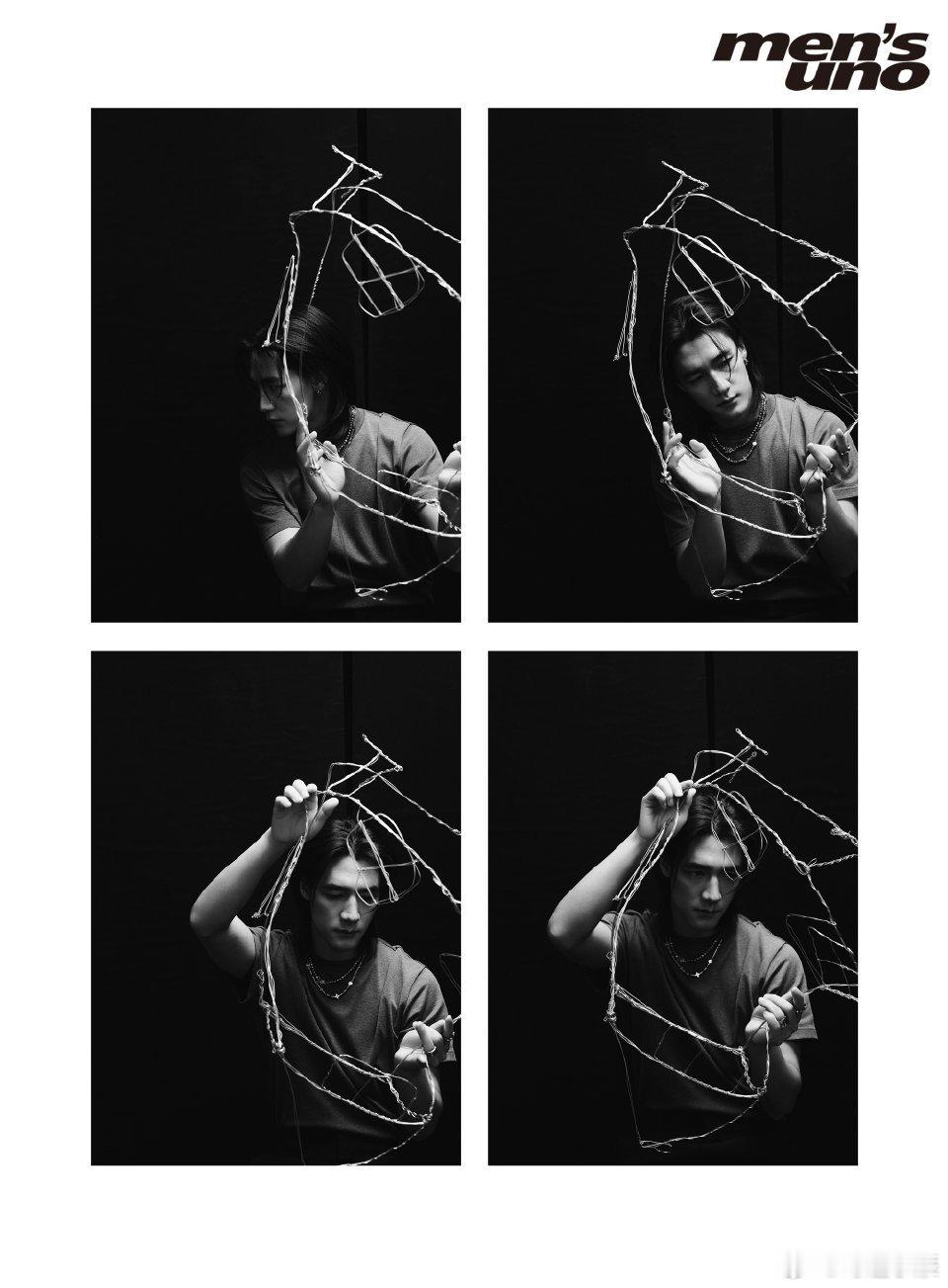 此沙的帅自带沉静气场！棱角分明的轮廓配冬日氛围，眉眼间藏着故事感，舒展随性的模样