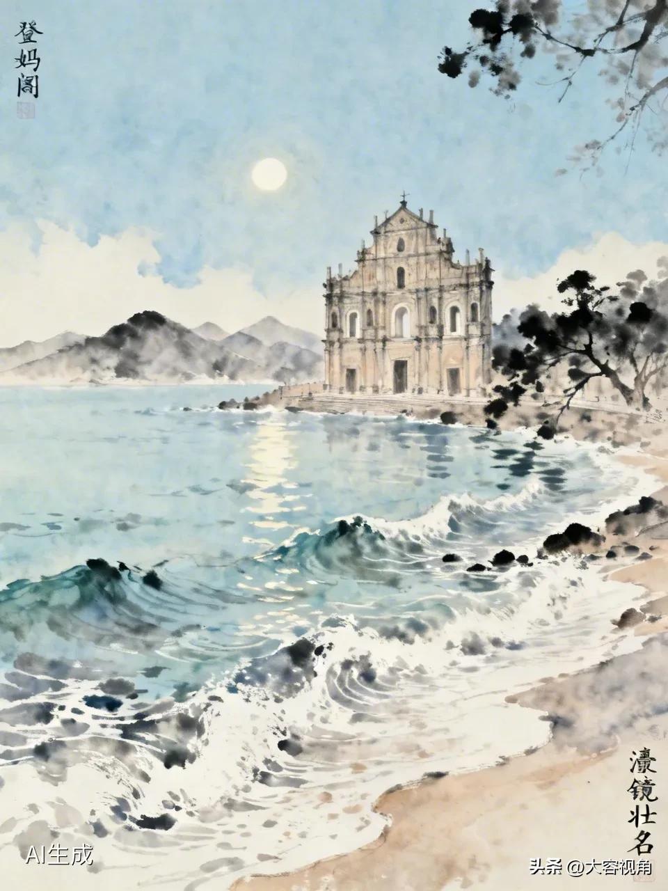 登媽閣
在香山澳門
蠻煙蛋雨極邊城，濠鏡居然得壯名。
高閣獨臨奔海勢，層巒三面走