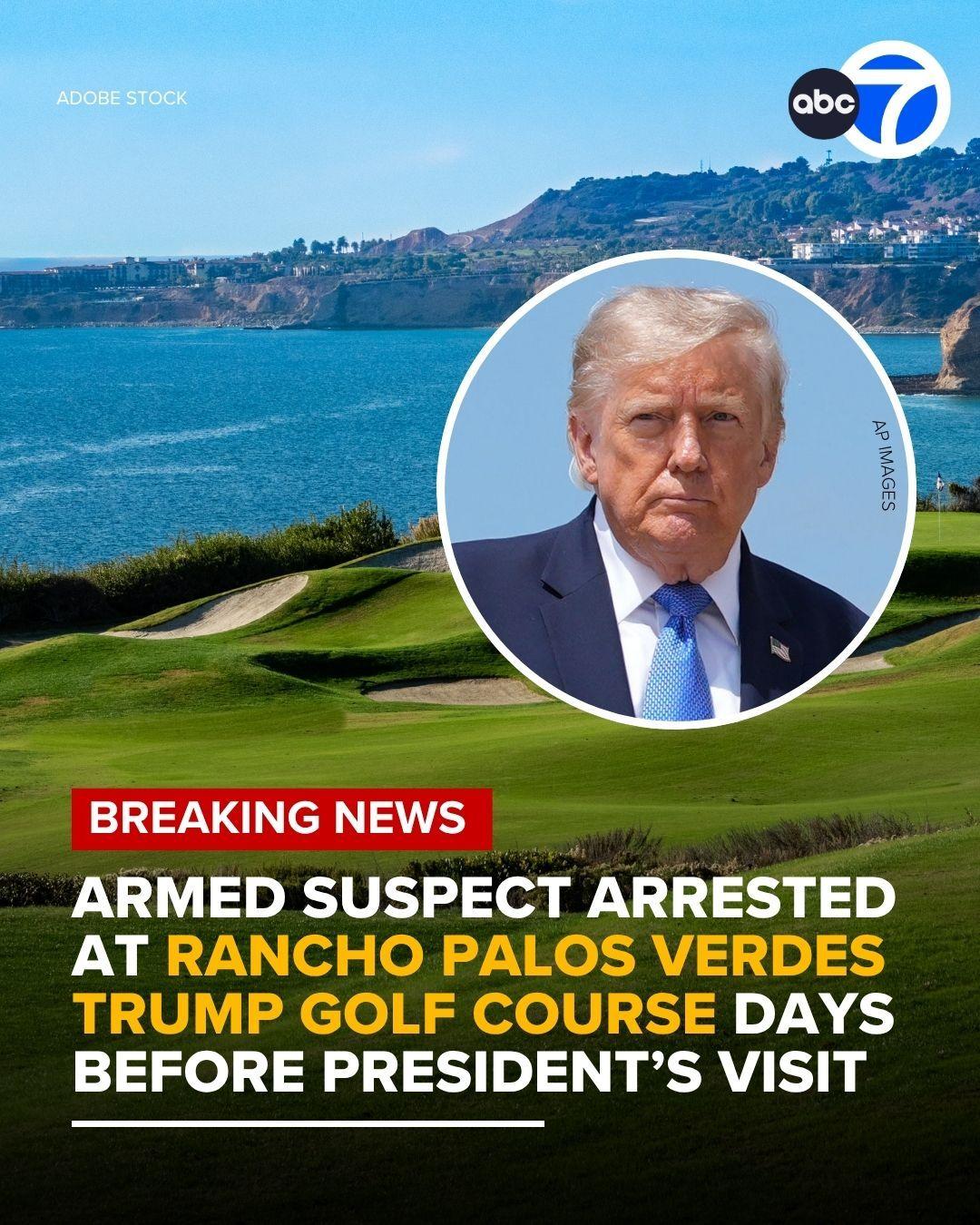 据美媒：美国洛杉矶县警方发布声明称，一名持枪男子周日在南加州特朗普国家高尔夫俱乐