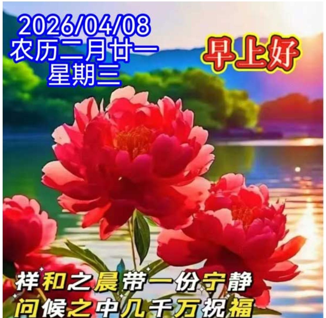 春日暖阳美如金，
心情舒畅人开心；
新的一天事事好，
风调雨顺顺人意；
忘掉烦忧