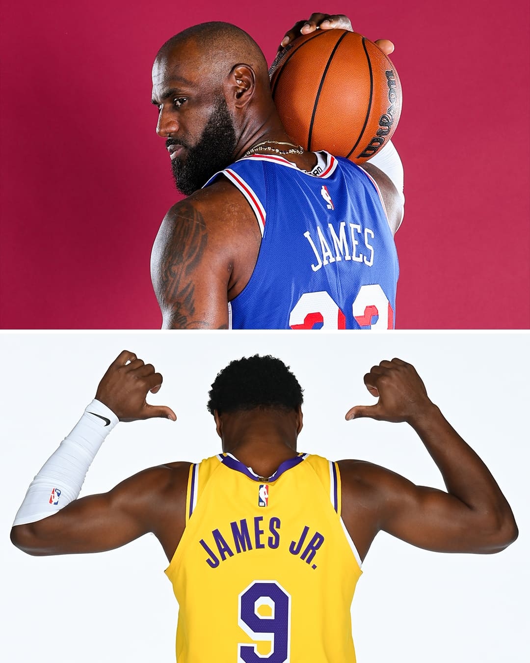 新赛季的NBA将第一次出现老子“暴揍”儿子的场面[doge] ​​​
