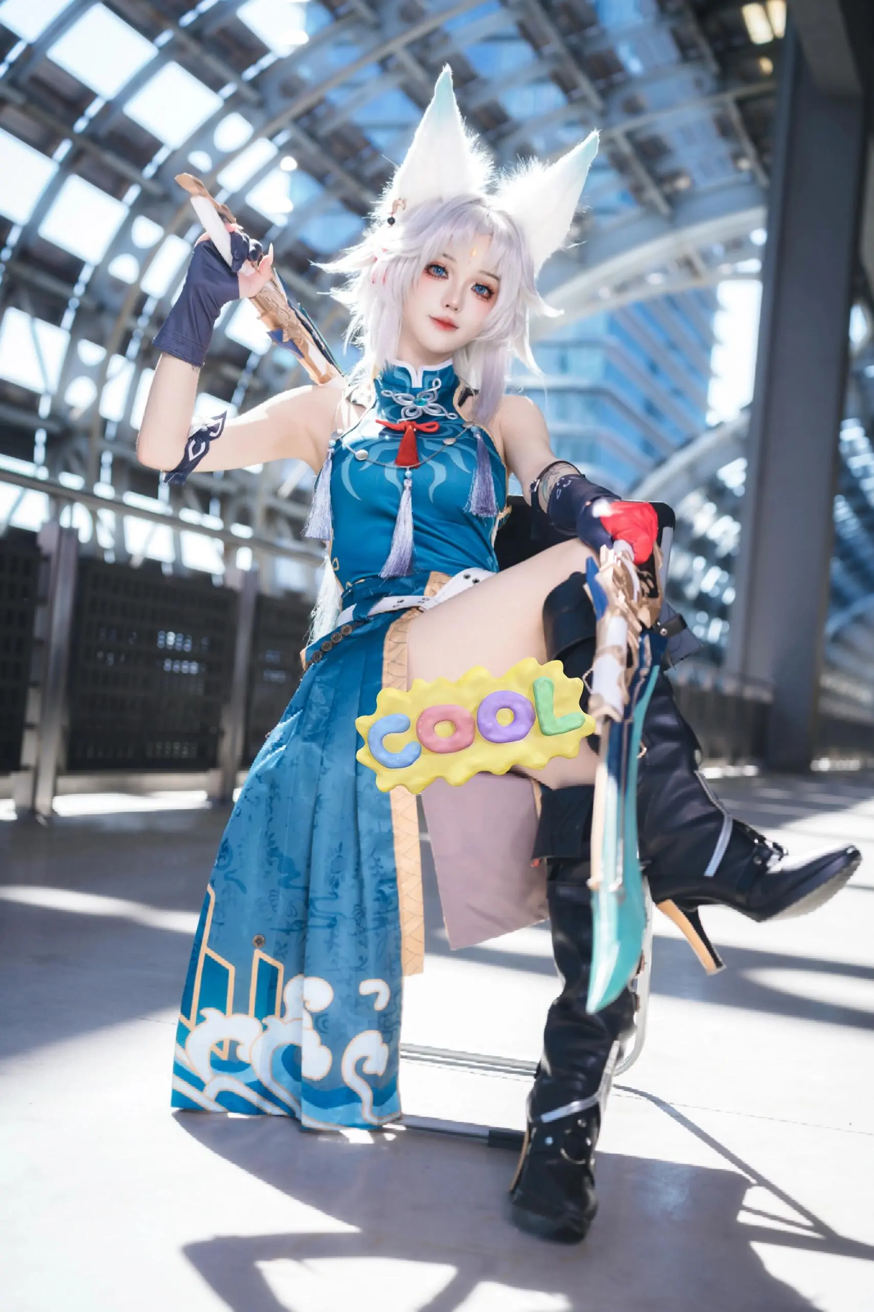 cosplay 漫展养眼造型大赏 这腿又长又白又细 考斯普雷cospl...