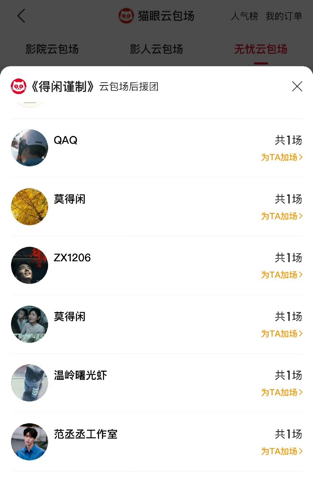 范丞丞包场支持肖战得闲谨制范丞丞工作室 包场支持电影《得闲谨制》，截至当前影片预