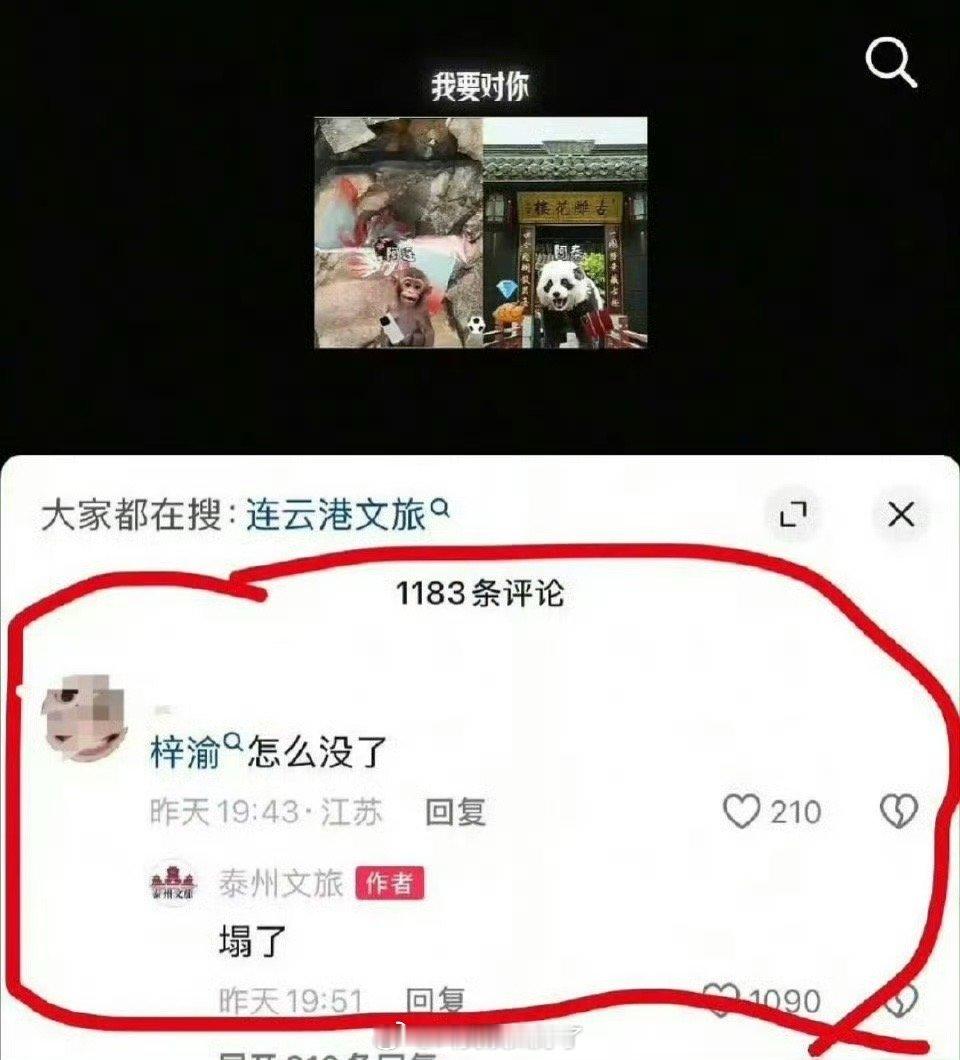 网友：梓渝怎么没了？ 泰州文旅：塌了[允悲]奶黄包AI视频 ​​​