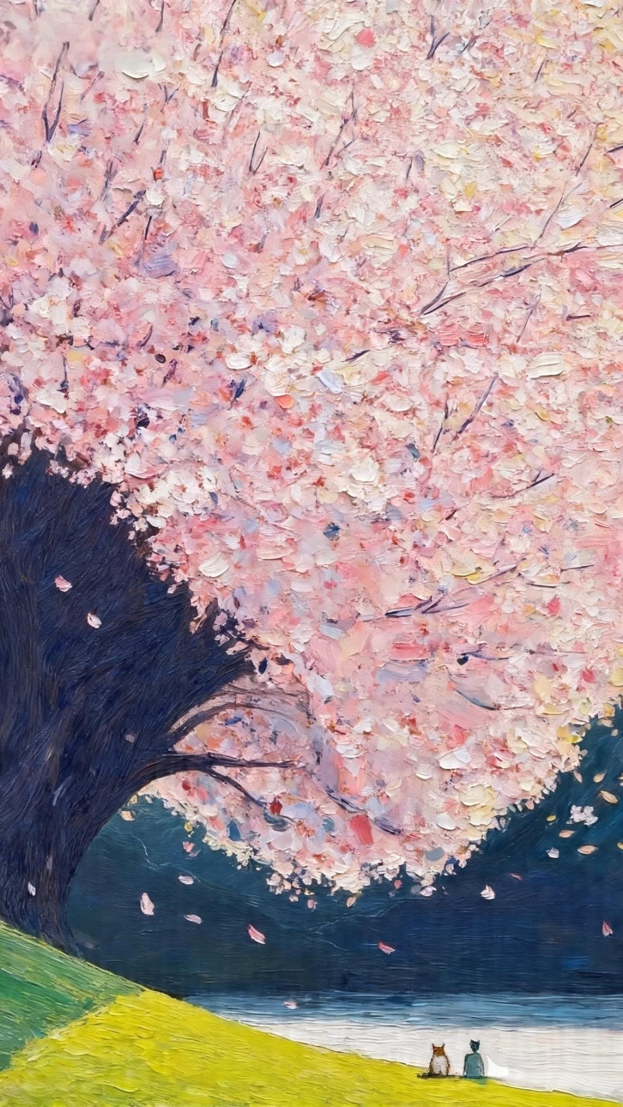 总要有一场樱花盛开
来熨帖我们奔波的日常
这一棵满树芳菲的花树
静静伫立在山河之