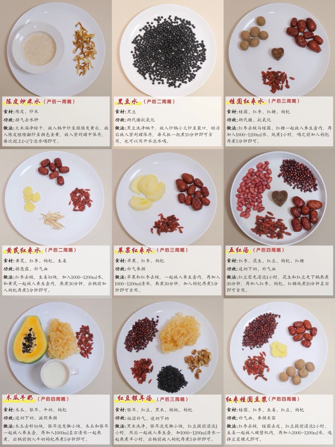 9️⃣款产后必喝月子水‼️坐月子也要悄悄变美