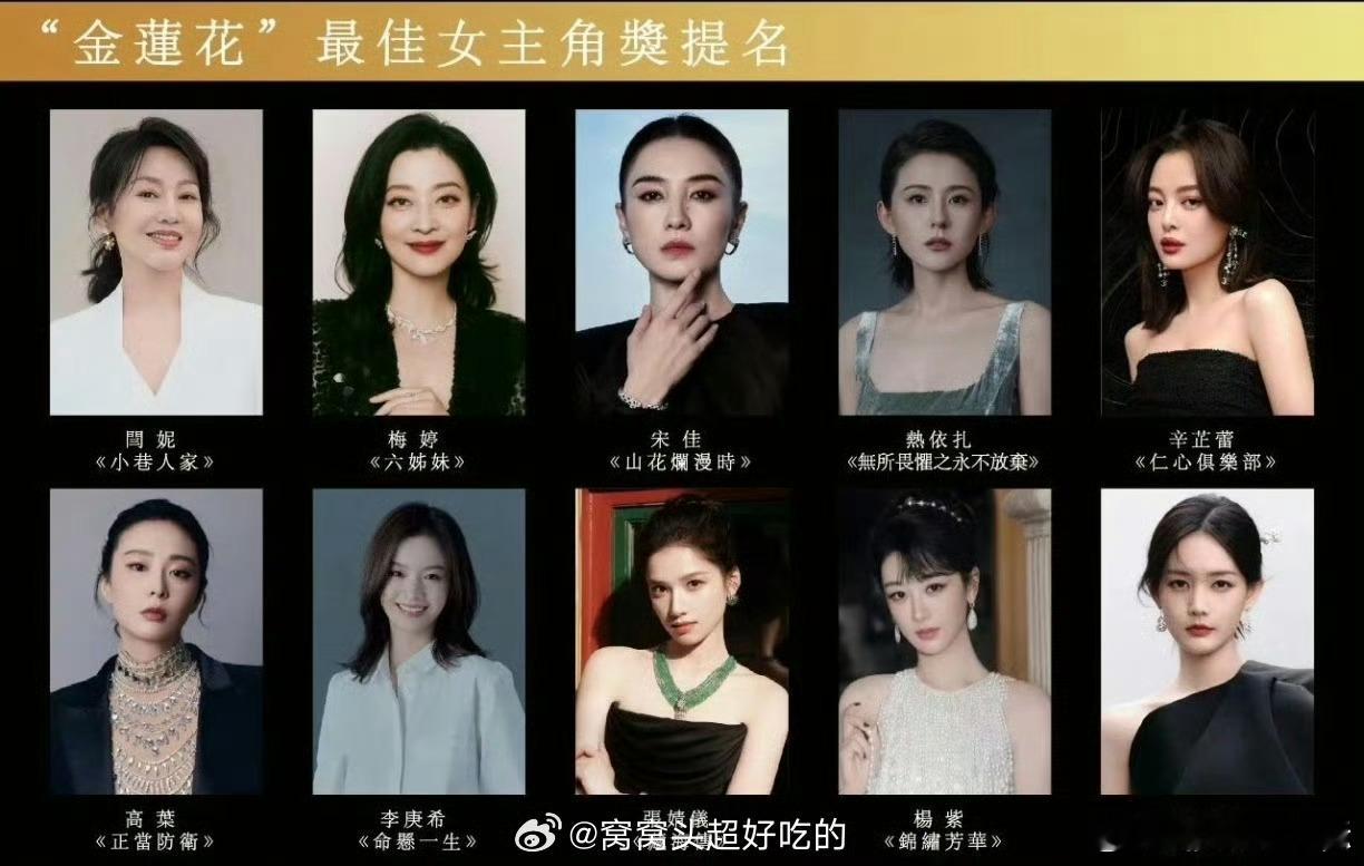 辛芷蕾金莲花提名 