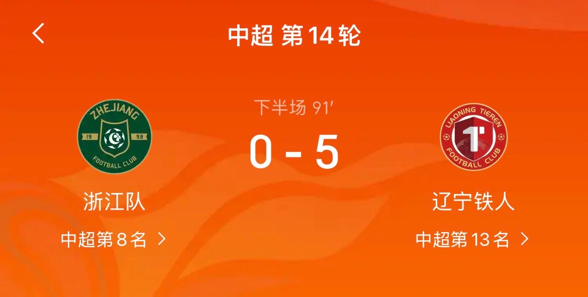 5比0了…铁人杀疯了啊辽宁铁人
