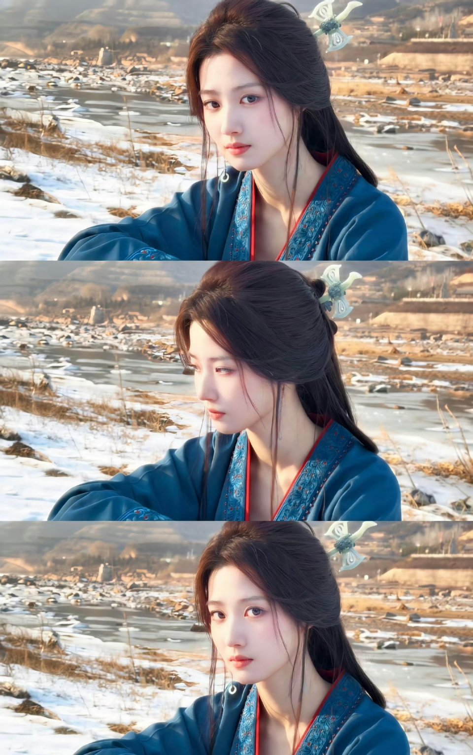 卢昱晓这个清冷造型确实有亿点点美 何不同舟渡 