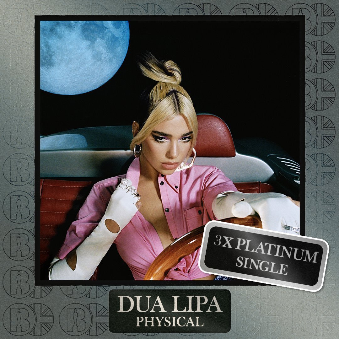 DuaLipa  痱子扣在英国获得3⃣️白金销量认证 