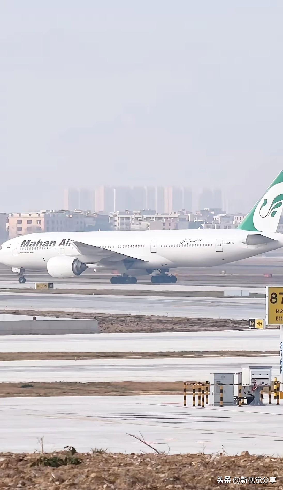 广州白云机场，这架伊朗波音777还能回去吗，还真是来时好好的，回不去了，伊朗、科