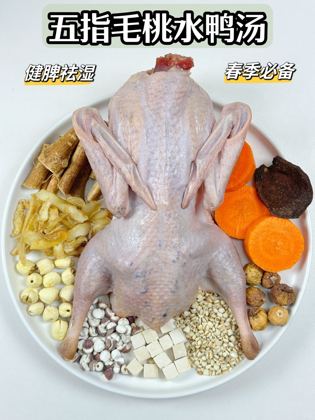 🌿春季必喝的一碗汤🥣五指毛桃水鸭汤💥