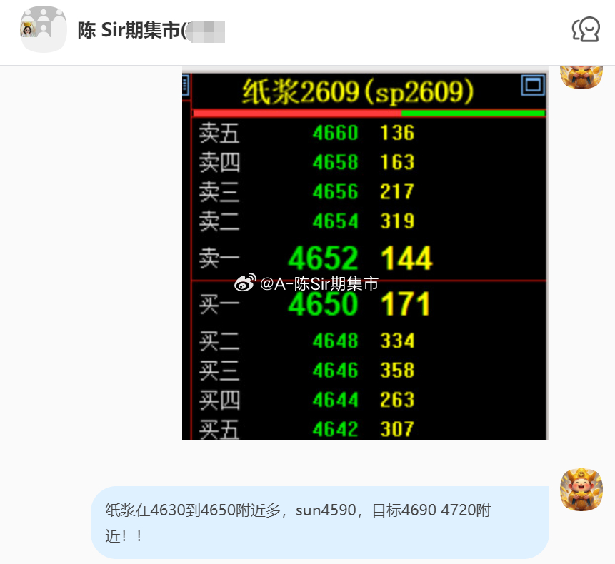 2026/7/9第六单【2609纸浆】纸浆完成90点！我们在4650附近多，多单