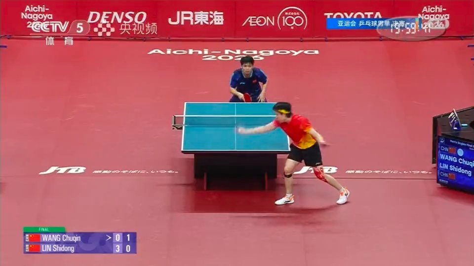 王楚钦vs林诗栋 林诗栋3：0领先王楚钦！第四盘4：2的时候，解说评论：王楚钦有