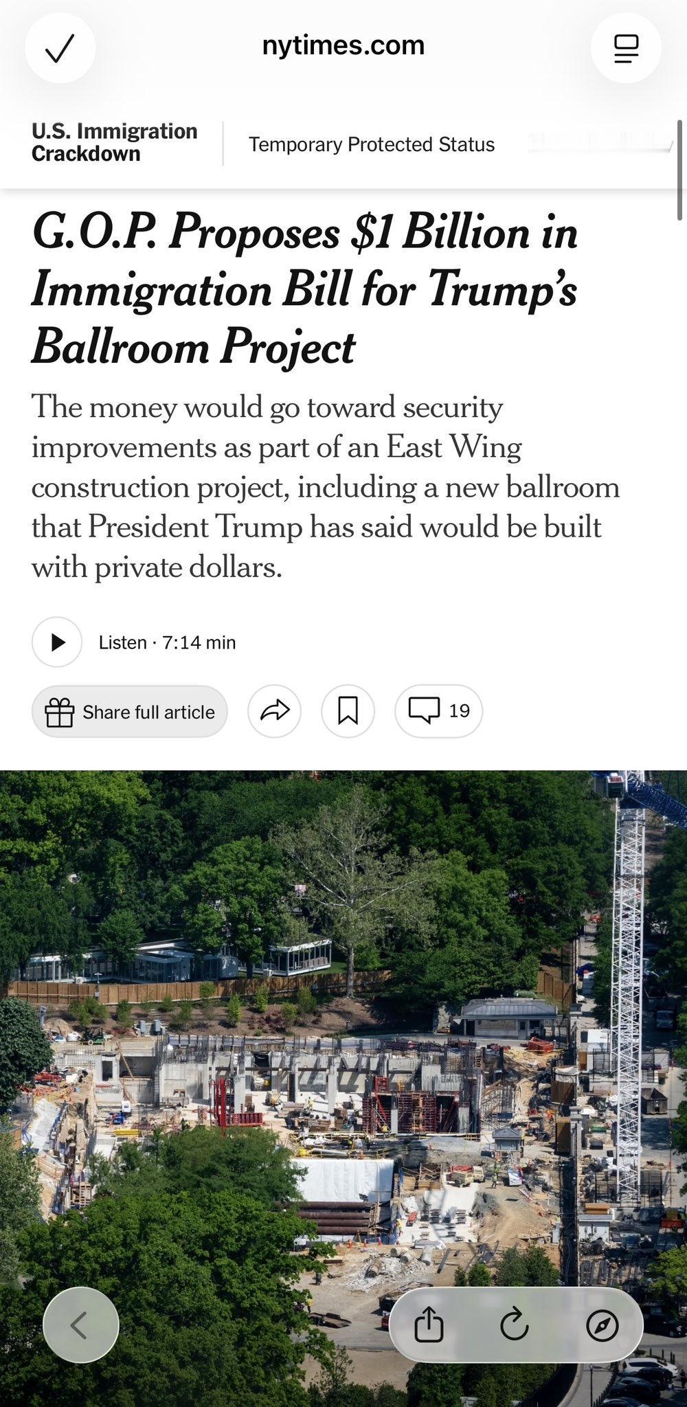 特朗普此前一直声称他要建的白宫宴会大厅只需要3亿美元，而且都来自私人捐款，不花纳