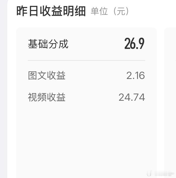 我真的服了，不邀请我视频激励，每天就拿这点钱，今天买zb都30了，还准备奖励自己