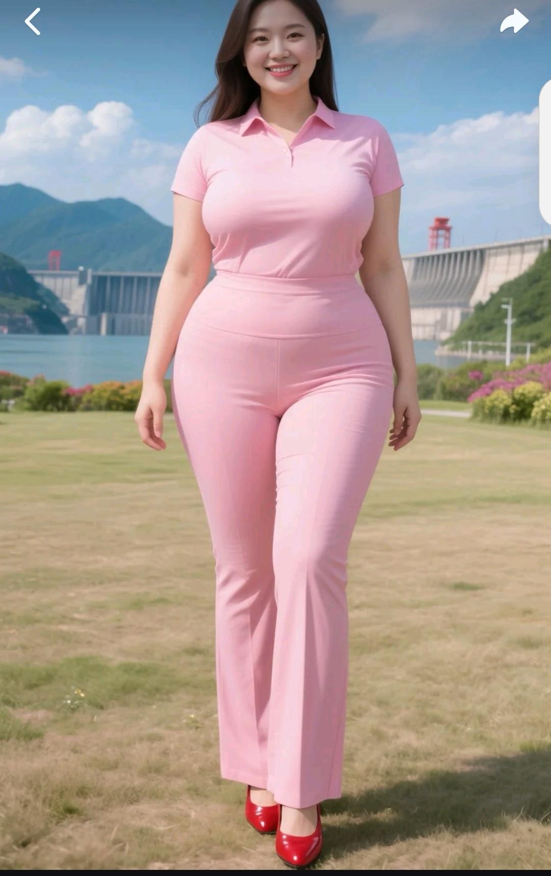 夏日穿搭指南：粉色套装+红色高跟鞋，活力满满！🌞👗👠