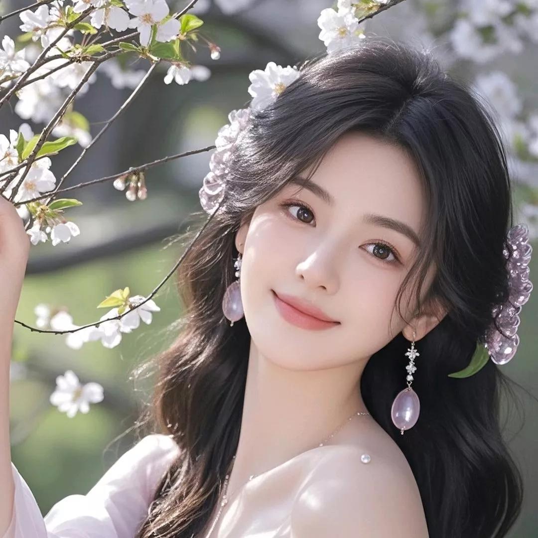 樱花树下，仙气飘飘的少女🌸✨花海少女照 花海少女 唯美樱花瞬间 樱花美照 樱花