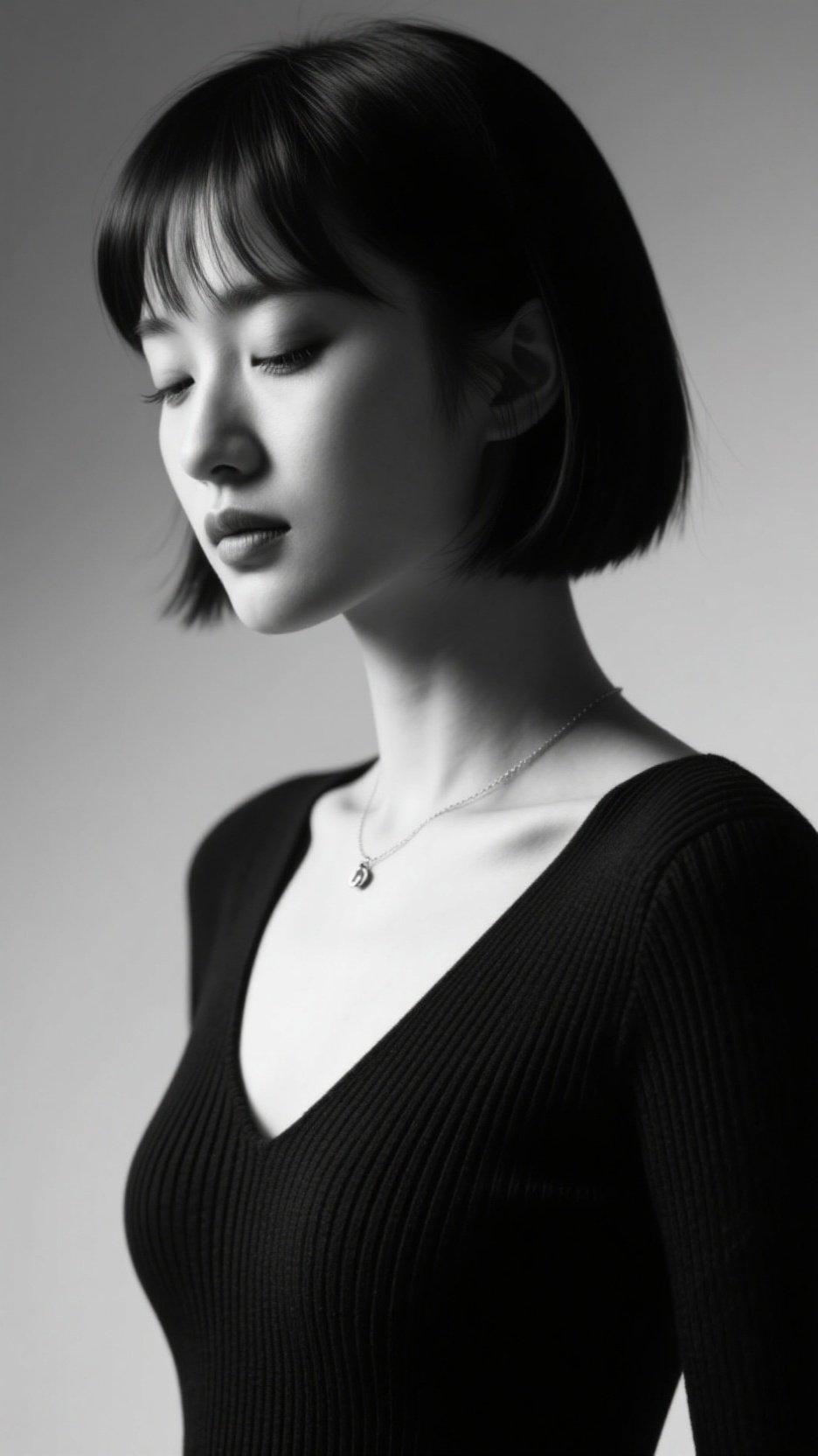 闭目沉思间，静如秋水。