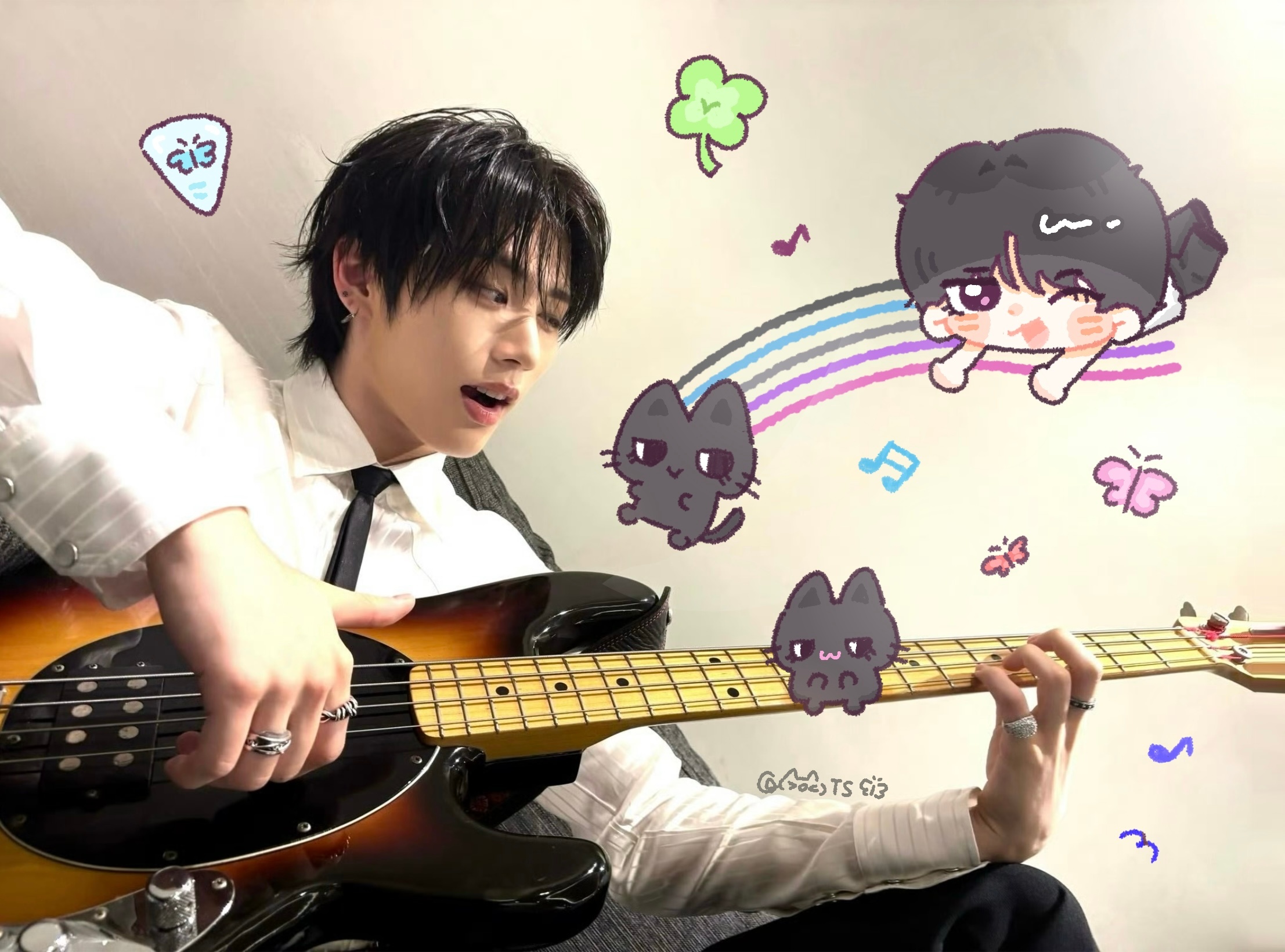 【我敲】🎸🐈⬛❤️🔥 
