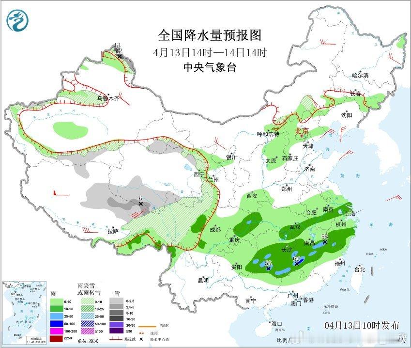 【降水】今天08-14时，降雨主要在重庆湖南江西一带。江西部分站点出现了单小时2