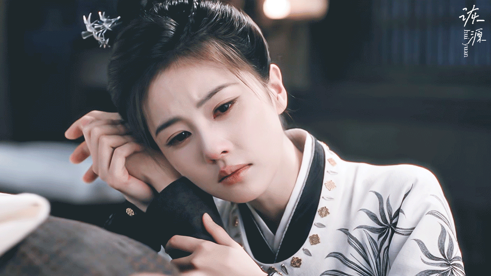 白鹿 《唐宫奇案》李佩仪 / 动图▷EP22-07 束发+白衣（白蓝）-捧着师傅