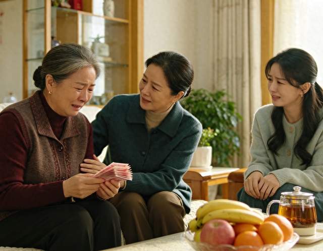 丁克小姨生病，我和母亲照料1个月，她塞来6800元，我妈：钱不要