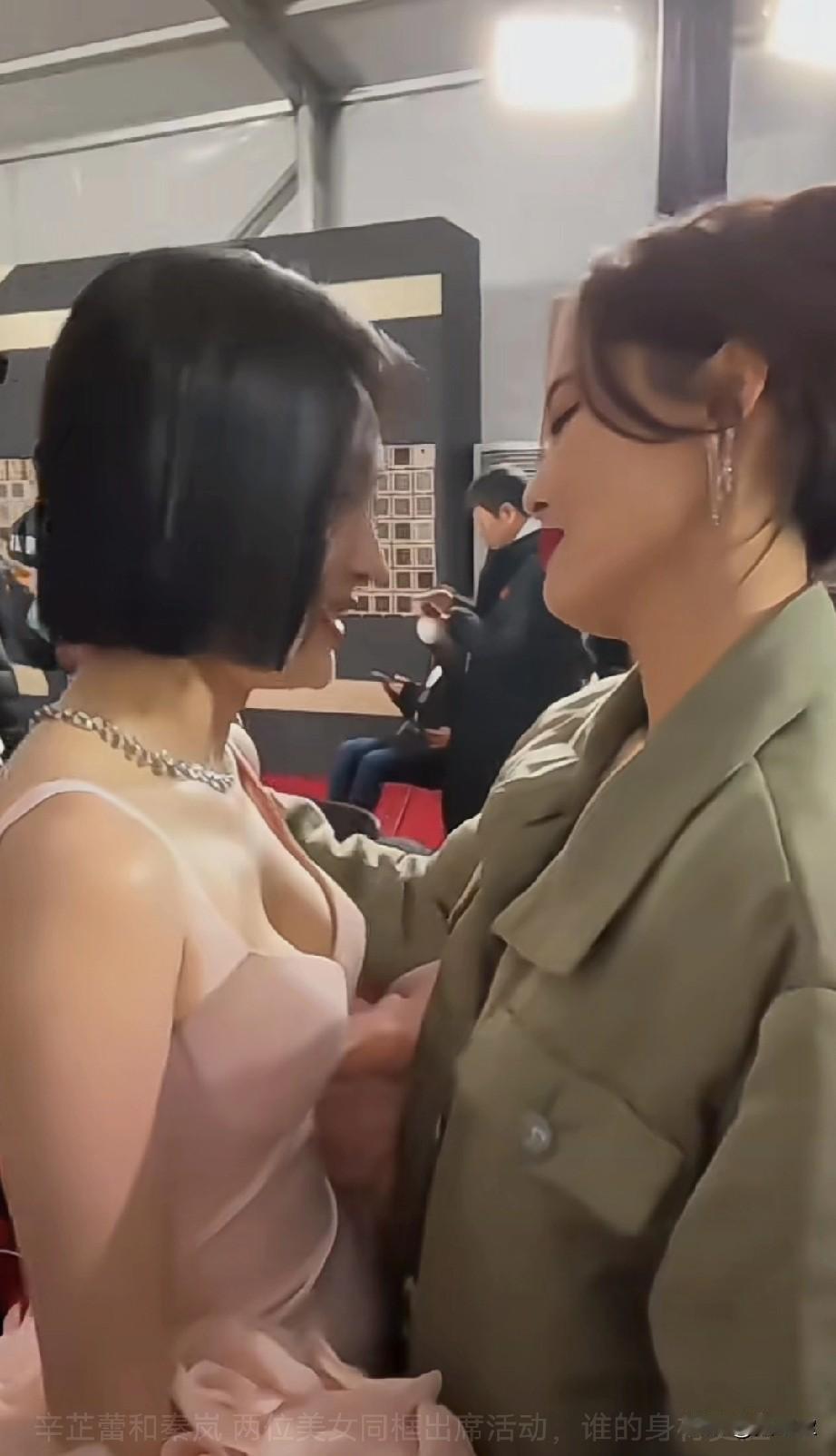 辛芷蕾和秦岚 
两位美女同框出席活动
谁的身材更胜一筹
你更喜欢谁？