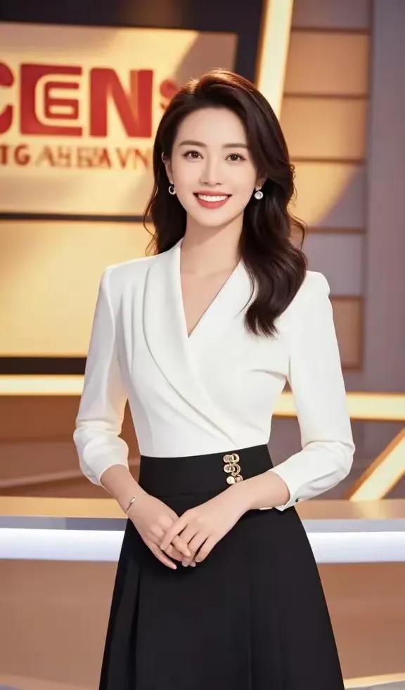 新晋央视主持人沈倩，不仅拥有娇小玲珑的身材，更有一张美若天仙的脸庞。她在镜头前总